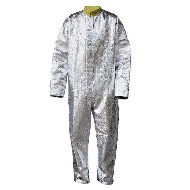 Kevlar® Aluminized Coverall – High Heat & Molten Metal Protection (Silver)