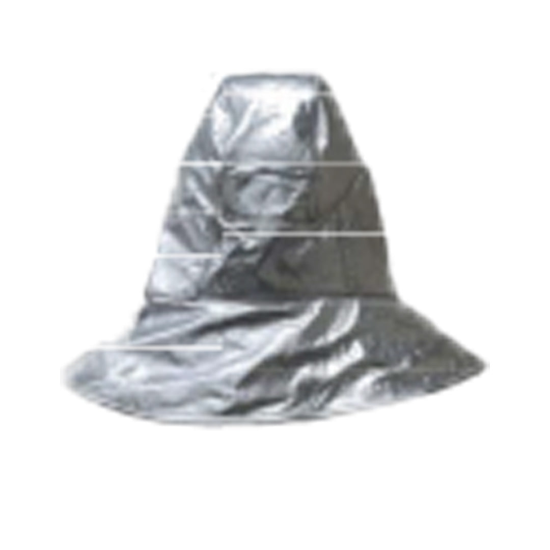 Aluminized Hood with Gold-Coated Visor – Nomex® Heat Reflective Hood (Silver)