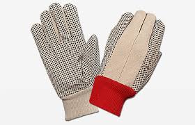 Polka Dotted Cotton Work Gloves