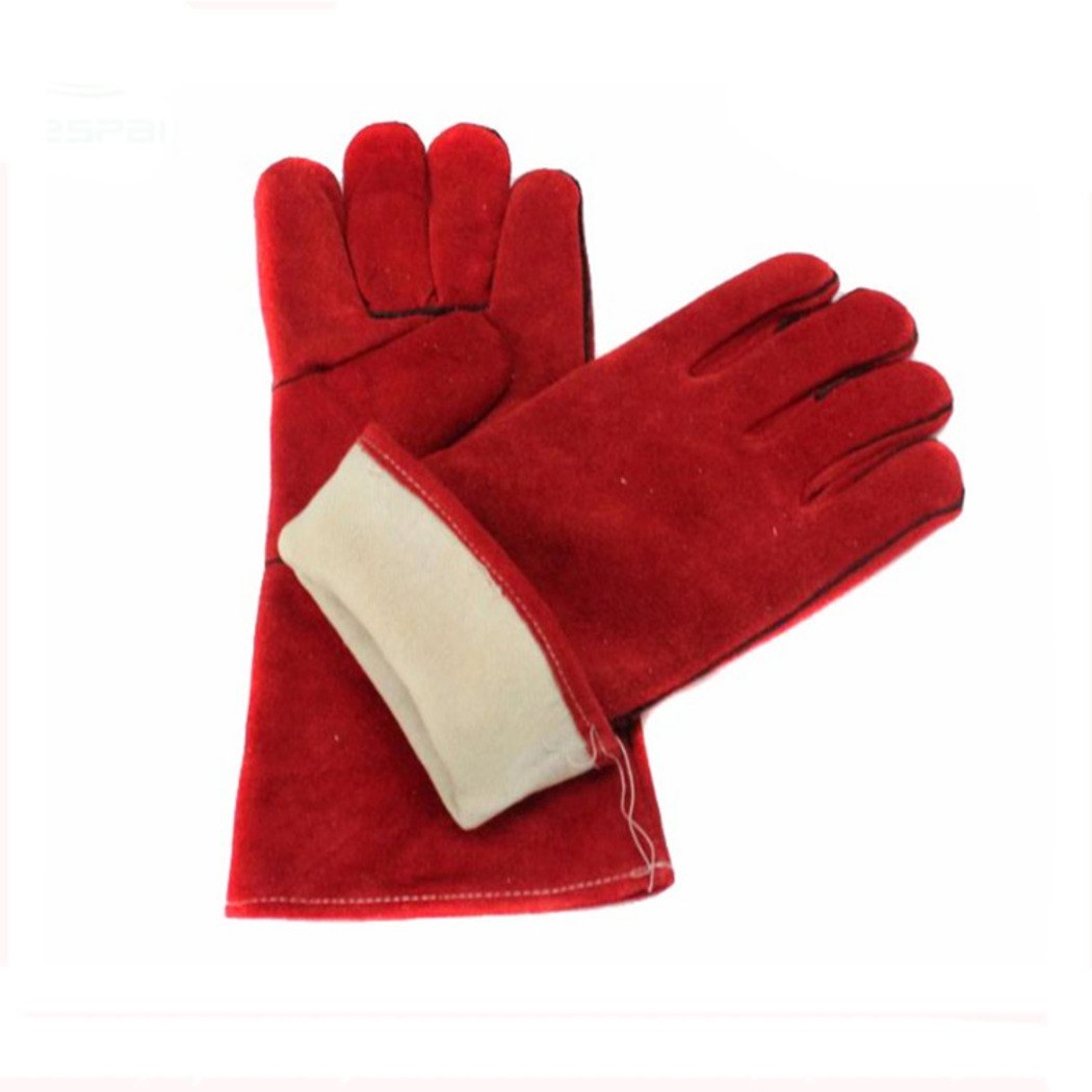 Leather Gloves 16” – Inner Cloth Lined Industrial Gloves