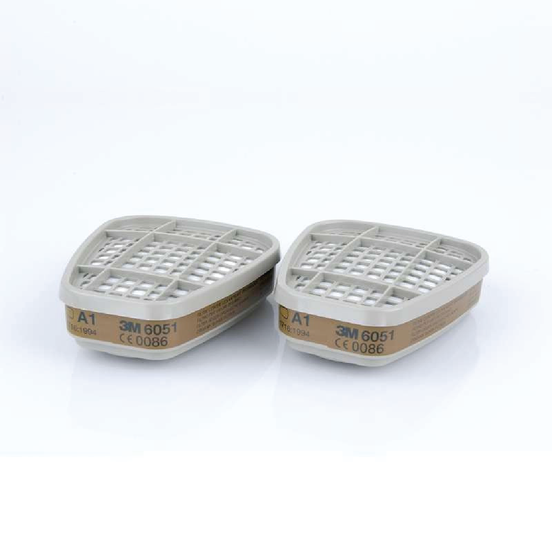 3M™ 6051 A1 Gas & Vapour Filter – Organic Vapour Cartridge (EN14387 Certified)