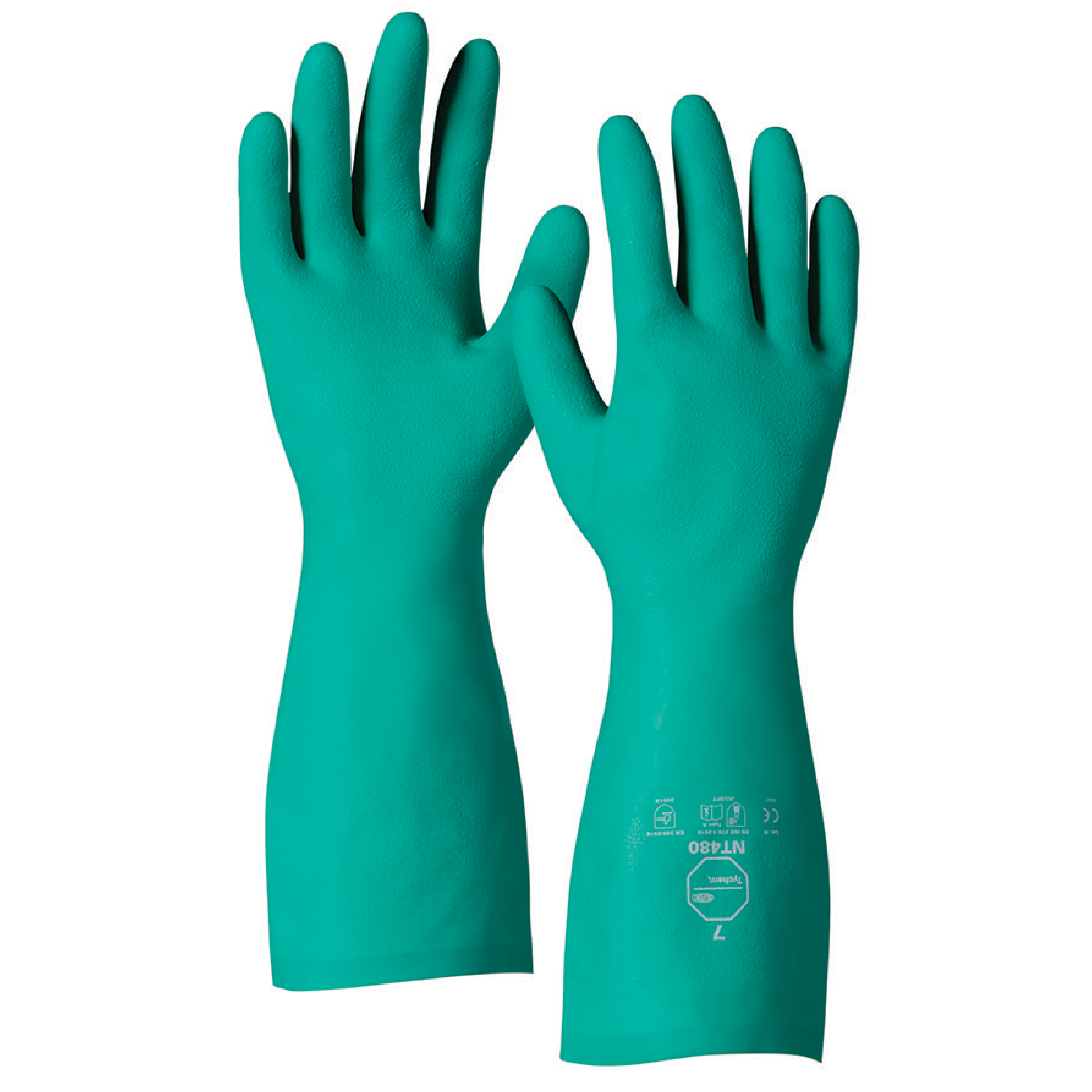 DuPont NT 480 Nitrile Chemical Resistant Gloves – 13” Green Gauntlet (Food Grade)